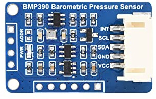 Waveshare BMP390 Barometrischer Drucksensor-Motherboard, Hochpräziser Barometrischer Druck/Altitude/Temperatur-Sensor, Niedriger Energieverbrauch, für Altitude Tracking, für Raspberry Pi/Pico / ESP32