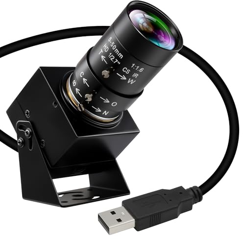 IFWAETR 4K USB Camera 5-50mm 10X Optical Manual Lens 2160P Close up Zoom in and Out Web Camera Video Conference Live Streaming Lightburn PC Computer Plug and Play for Linux Windows Mac OS