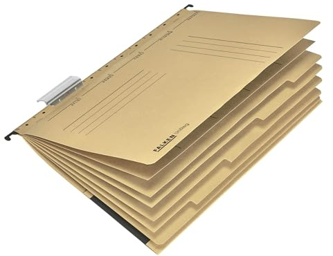 Original Falken 20er Pack Projekthefter und Personalhefter UniReg. Made in Germany. Aus Recycling-Karton für DIN A4 kaufmännische Heftung braun Blauer Engel Personalakte Personalmappe