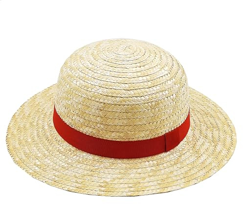 Memfish Lufy Strohhut Geld D Lufy Kostüm Caps Madelin Hüte Gelb Cos Play Strawhats mit Schnur Sommer Strandhut Einteiler Geburtstag Halloween Dekorationen