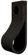 Handles and more - 4 x Ledergriffe für Möbel - Schwarz - Größe XS 12,6cm - inkl. 3 Schraubenfarben - Schrankgriffe Leder - Türgriffe Leder - Ledergriffe für Schuhschrank & Schublade - Lederschlaufen