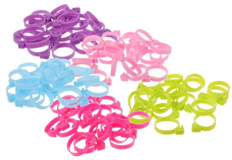 ABOOFAN Firm and Versatile Kitchen Gadgets Silicone Cake Decoration Bag Ties 50pcs Reusable Pastry Bag Clips for Decorating and Piping at Parties and Pastries