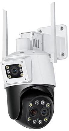 Telecamera di sicurezza esterna Telecamera IP da esterno 6K 12MP con zoom ottico 10X Obiettivo a tre lenti Telecamera di sorveglianza a doppio schermo 4K 8MP Videocamera di sicurezza CCTV per la sicur