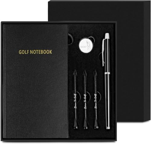 Kofull Tarjeta de puntuación de Golf con bolígrafo de Golf, Marca de Pelota de Golf y Camisetas de Golf, Regalos de Golf para Hombres