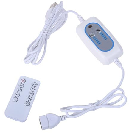 GAOSHA Cavo di prolunga USB con telecomando a 4 velocità, regolazione 2/4/6/812 ore di temporizzazione per lampada LED USB e ventilatore da soffitto