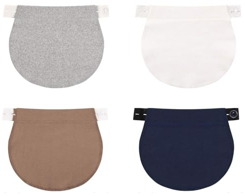 Hosenbunderweiterung Schwangerschaft, 4 Stück Hosen Erweiterungen Schwanger Erweiterung Hose Bundverlängerung Hoseneinsatz, Geeignet Für Männer Und Schwangere, elastischer Schwangerschaftshosen