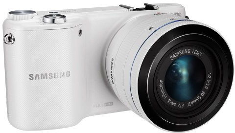 Samsung NX2000 Compact System Camera 20.3MP with 3.7-Inch TFT LCD, with 20-50mm Lens White (Renewed)
