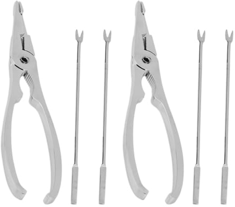 PartyKindom Kit de Herramientas para Mariscos Pinzas para Cangrejos de Acero Inoxidable, 6 Piezas Reutilizables, Fáciles de Llevar y Útiles en Cocina