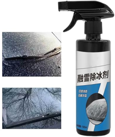 Spray di sbrinamento per auto – Inverno 480 ml per protezione vetri auto, spray antigelo per specchietto retrovisore, parabrezza, camion, berlina, SUV, campeggio, car, M