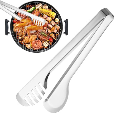 Pinces de cuisson en métal – Pinces à spaghetti en demi-cercle, poignée en forme de U, résistantes à la chaleur et stables | Idéal pour cuisiner, servir, griller, barbecue, pâtes, cuisine, vie quotidi