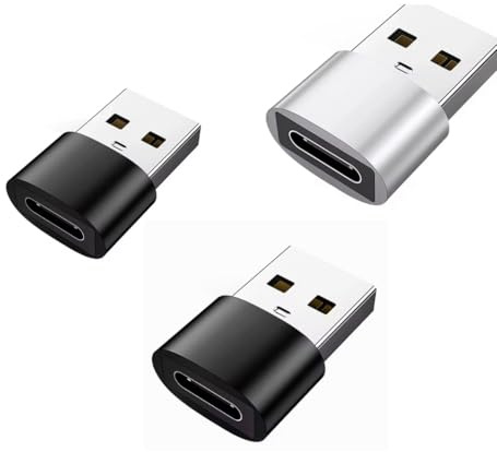 Generico Adattatore USB 2.0 Maschio a USB-C Femmina, Convertitore Compatto per Connessione Dispositivi USB-C 3 pezzi multicolor con trasferimento dati 480Mbps