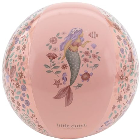 Little Dutch Kinder Strandball Wasserball - Strandspielzeug - Aufblasbar für Mädchen ab 2 Jahren - Dreamy Mermaid rosa