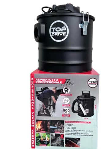 TOP DRIVE Aspiracenere Professionale con Funzione Soffiante Potenza 800W Serbatoio 15 Litri
