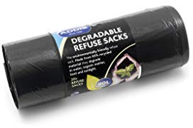 Addis 504870 90L Plastic Refuse Sacks Black, 20 Each, Single roll