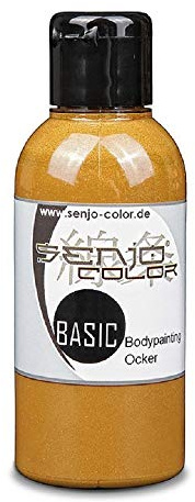 Senjo Color Basic Bodypainting I color de la cara y el cuerpo I cosméticos, dermatológicamente probado I carnaval, disfraces I 75 ml I ocre