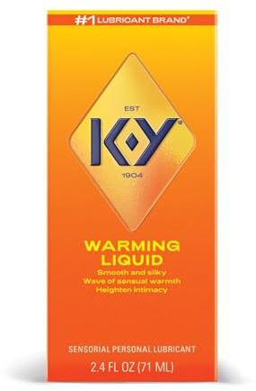 K-Y Warming Lube for Sex, Sensorial Personal Lubricant Liquid, New Improved Formula Compatible with Condoms, 2.4 Fl Oz
