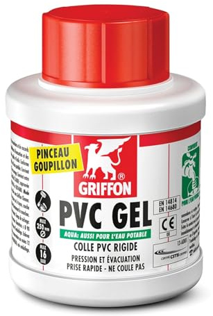 Colle PVC Gel Aqua spéciale eau potable GRIFFON pot 250 ml - 6140214