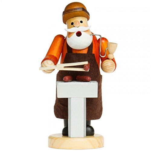 SIKORA RM-A Räuchermännchen aus Holz 3 Größen Verschiedene Motive, Farbe/Modell:A06 orange - Grillmeister, Höhe in cm:Höhe ca. 15 cm