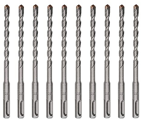 STIER SDS-plus-Bohrer, 10 Stück, Länge 210 mm, Durchmesser 12 mm, geeignet für Beton & Mauerwerk, Steinbohrer, Betonbohrer, Sds plus Bohrer Set, Steinbohrer Set, Stahlbeton Bohrer