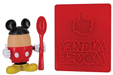 Disney Mickey Mouse Egg Cup & Toast Cutter Set | Ideal Kids Breakfast Novelty Gift | Hard Boiled Breakfast Egg Cups | Includes Spoon & Toast Stamp | Eat Your Eggs With Mickey Mouse & Have Some Fun !