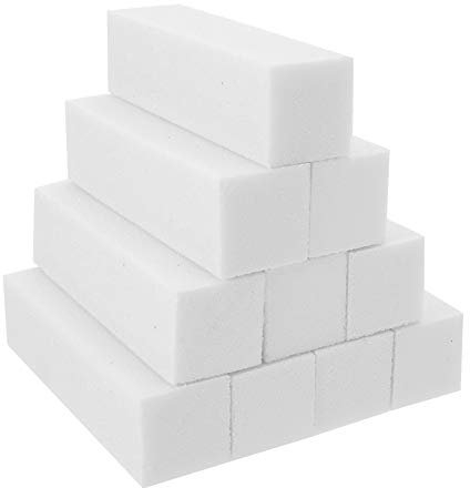 SUSSURRO 10 Stück Weiß Buffer Schleifblöcke Polierblock Buffer der neuen Generation Schwamm Nagelfeile Buffer Schleifblöcke Nagelfeile Maniküre Werkzeug