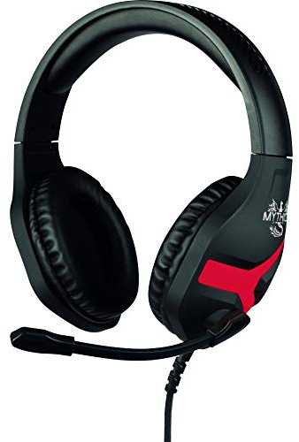 Konix Mythics Cuffie gaming con cavo Nemesis per Nintendo Switch - Microfono a 45° - Cavo da 1,5 m - Connettore Jack da 3,5 mm - Nero e rosso