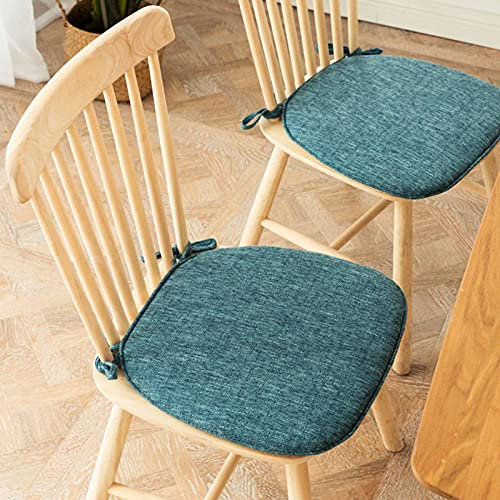 Cuscini per Sedie da Cucina Sfoderabili, Cuscini Sedie Cucina 40x40, Spessore Cuscini da Giardino Economici, con Cinghie di Ritenzione per Interni ed Esterni