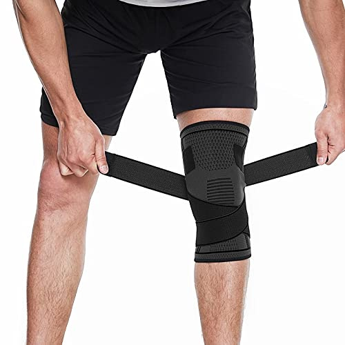 Rodillera de compresión – Rodillera elástica ajustable, rodillera de compresión deportiva, rodillera rotuliana y ligamentaria, rodillera artrosis rodilla, transpirable y unisex