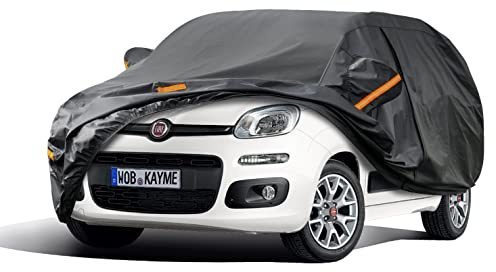 Kayme 7 Layers Hatchback Car Cover Waterproof Breathable, Custom Fit Fiat Panda (2011-2024), Outdoor Full Small Car Cover Sun Rain UV Dust All Weather Protection. Shipping From UK Warehouse.