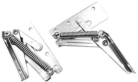 2 PCS Lift Up Hinge, 90 Degree Cabinet Door Spring Hinge 12kg Loading Flap Top Lid Support Hinge for Wardrobe Cupboard Cabinet Furniture