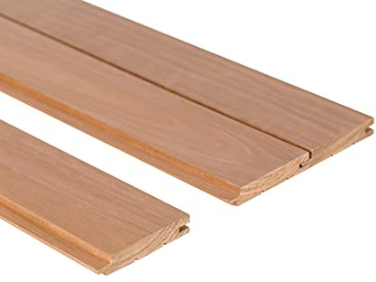 Saunainter Profilholz Thermo-Espe Klasse A Nut-Feder STS4 15x120mm 2100mm 6Stk Baumaterial für Sauna und Innenräume