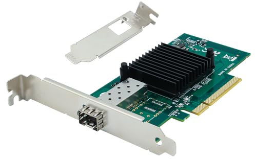 10Gb PCI-E NIC Netzwerkkarte mit Intel 82599EN Controller, PCI Express Ethernet LAN Adapter unterstützt Windows Server/Linux/VMware, vergleichbar mit Intel X520-DA1 (I ntel E10G42BTDA)