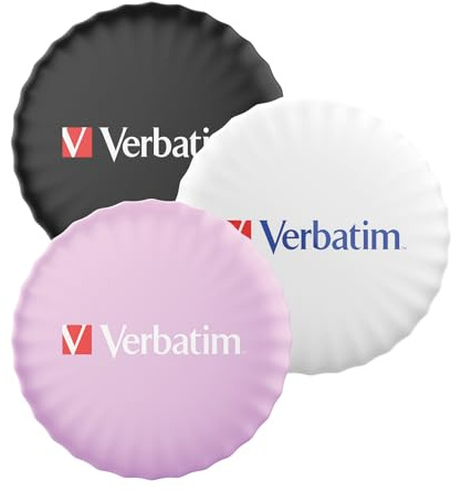 Verbatim My Finder Coin Set med 3, Bluetooth Tracker för nycklar, ryggsäck, resväska, plånbok och Co, kompatibel med Apple Var är? , nyckelfinnare med utbytbart batteri och skyddsfodral