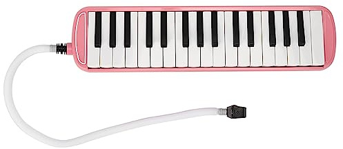 Melodica Instrument mit 32 Tasten, pneumatische Klaviertastatur mit Sarbacane, Sarbacane Klavier Melodicas, Musikinstrument Anfänger (Rosa)