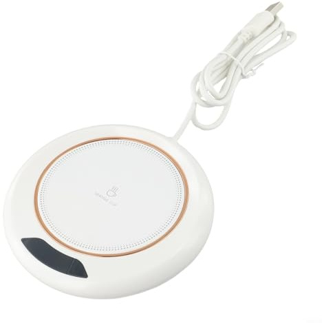 Praktischer USB-Tassenwärmer, 3 Temperatureinstellungen, perfekt für Zuhause oder Büro (weiß)