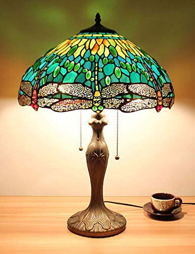 Faucet 16 inch Green Dragonfly Jewelry Pastoral Minimalist Table lamp Bedside lamp Desk lamp Living Room water-tap