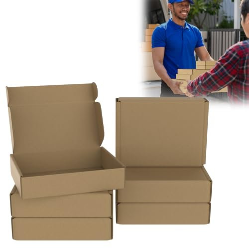 HENGMEI 20 x maxibrevlådor fraktkartong platt kartong låda vikbar förpackning presentförpackning varupåda, postlåda, 200 x 150 x 50 mm