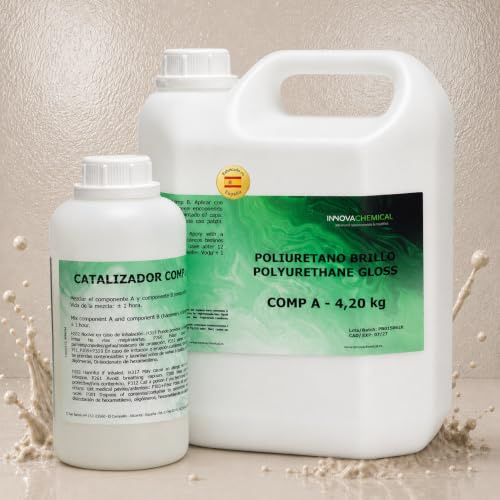 INNOVA CHEMICAL Barniz Poliuretano al Agua 2C Brillo 5kg para Microcemento