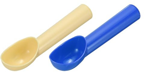 sourcing map 2 palette in plastica per gelato, frutta, anguria, utensili da cucina per gelato, yogurt, cupcake, melone, palline blu e beige