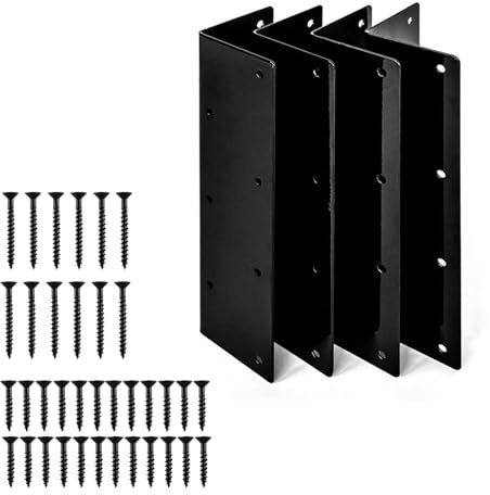 vreplrse Set di 4 staffe angolari robuste per aiuole rialzate, set di 4 staffe angolari per aiuole rialzate, set da 4, alte fino a 10-15