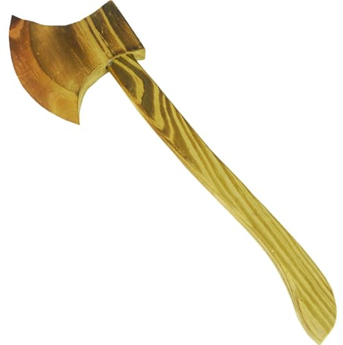 Fausse Hache en Bois réaliste de 33 cm, Jouet léger pour Enfants, Accessoire texturé pour Halloween, Noël, Pâques, Carnaval, fête costumée, Jouets en Bois pour Enfants