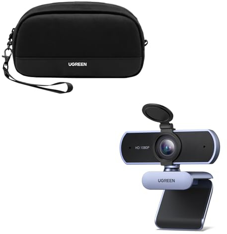 UGREEN Webcam Full HD 1080P 30FPS USB A e Borsa Accessori Elettronici