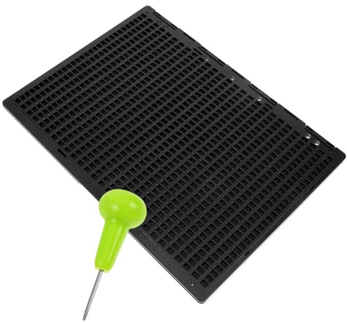 HANABASS Tavoletta Braille per Festa in Plastica con 27 Linee e 30 Celle per Linea, Kit di Scrittura con Punteruolo Apprendimento per Non Vedenti Scuola Decor