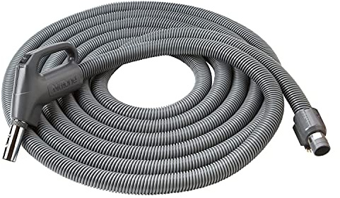 Broan NuTone by Drainvac 30FT Dual Tension Direct Connect Central Vacuum Hose – Crushproof – Fits Direct Connect Inlets – Dark Grey