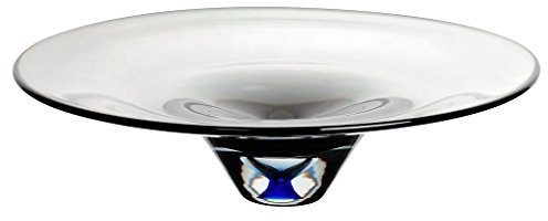 Obstschale, Obstteller, Glas TellerCALLA, grau, Ø 34 cm, moderner Style (ART GLASS powered by CRISTALICA)