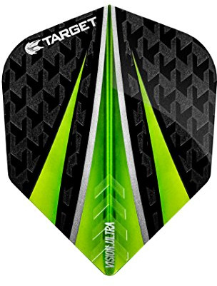 TARGET, Vision Ultra Dart-Flights, 5 Sets, 10 Farben, 2 Designs, Green (3 Fin)