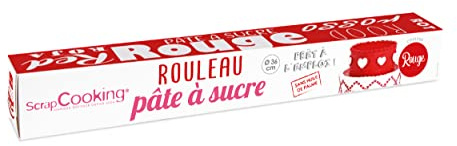 ScrapCooking Rouleau de Pâte à Sucre Rouge Prêt à l'emploi 430 g