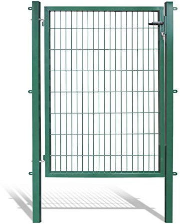 Arvotec Gartentor, grün, 200x50, BxH:1200x1600mm - Pfosten inkl. passenden Anschlussstücken für Stabmattenzaun - inkl. Montagematerial und Schlüsseln