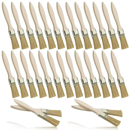 UPlama 48 Pack 1 Inch Paint Brushes, All-Purpose Chip Brush Set for Painting, Stains, Varnishes, Epoxy, Glue, Gesso, Walls & Wood Surfaces