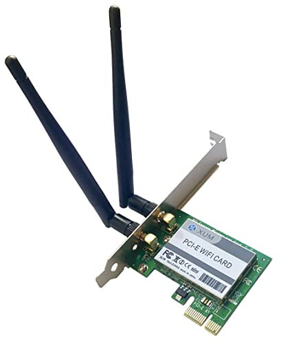 XUM PCIe WiFi Card | Up to 300mbps | 5GHz/2.4GHz Wireless Network Card With 160MHz,OFDMA,Ultra-Low Latency | Supports Windows 11 64bit | Supports Bluetooth